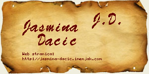 Jasmina Dačić vizit kartica